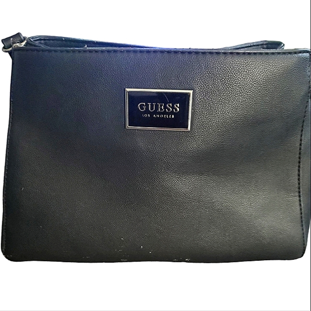 Guess Satchel with Attachable Crossbody Strap Black